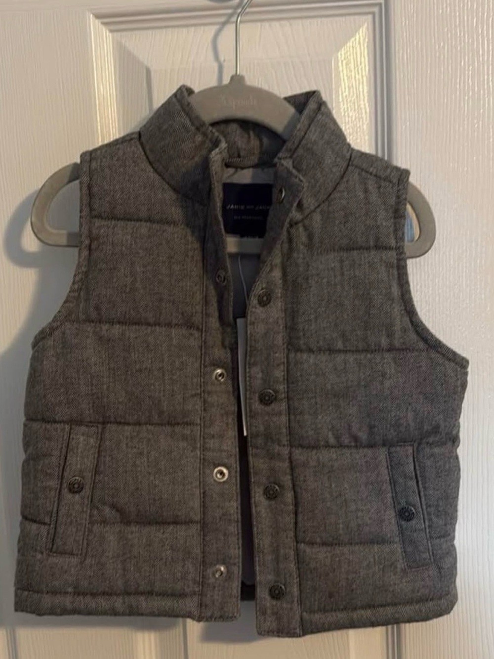 Janie and Jack Gray Quilted Puffer Vest